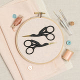 Stork Embroidery Scissors, Matte Black