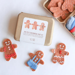 Mini Gingerbread Men Felting Kit