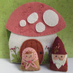 Mushroom Cottage Quiet Book felt pattern