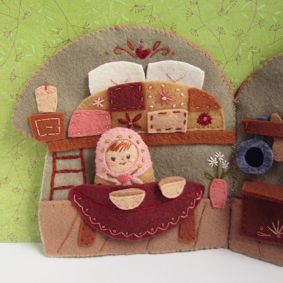 Mushroom Cottage Quiet Book felt pattern