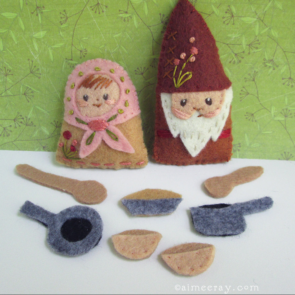 Mushroom Cottage Quiet Book felt pattern