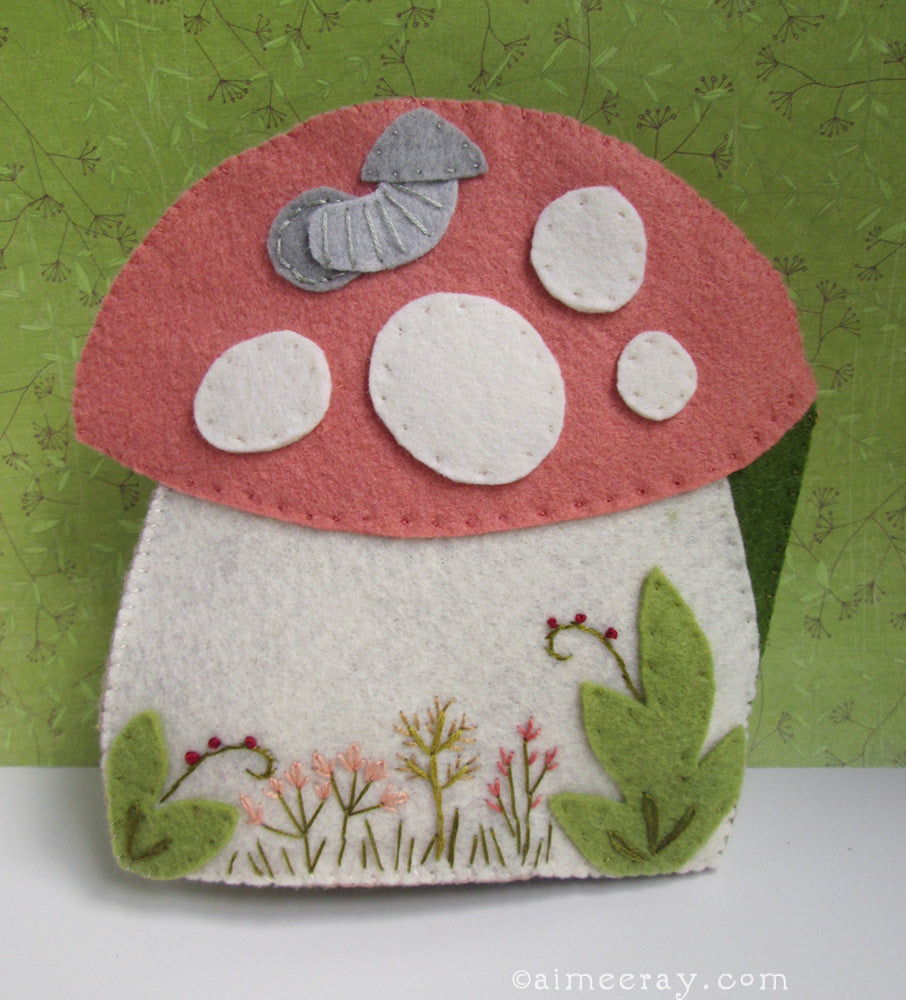 Mushroom Cottage Quiet Book felt pattern