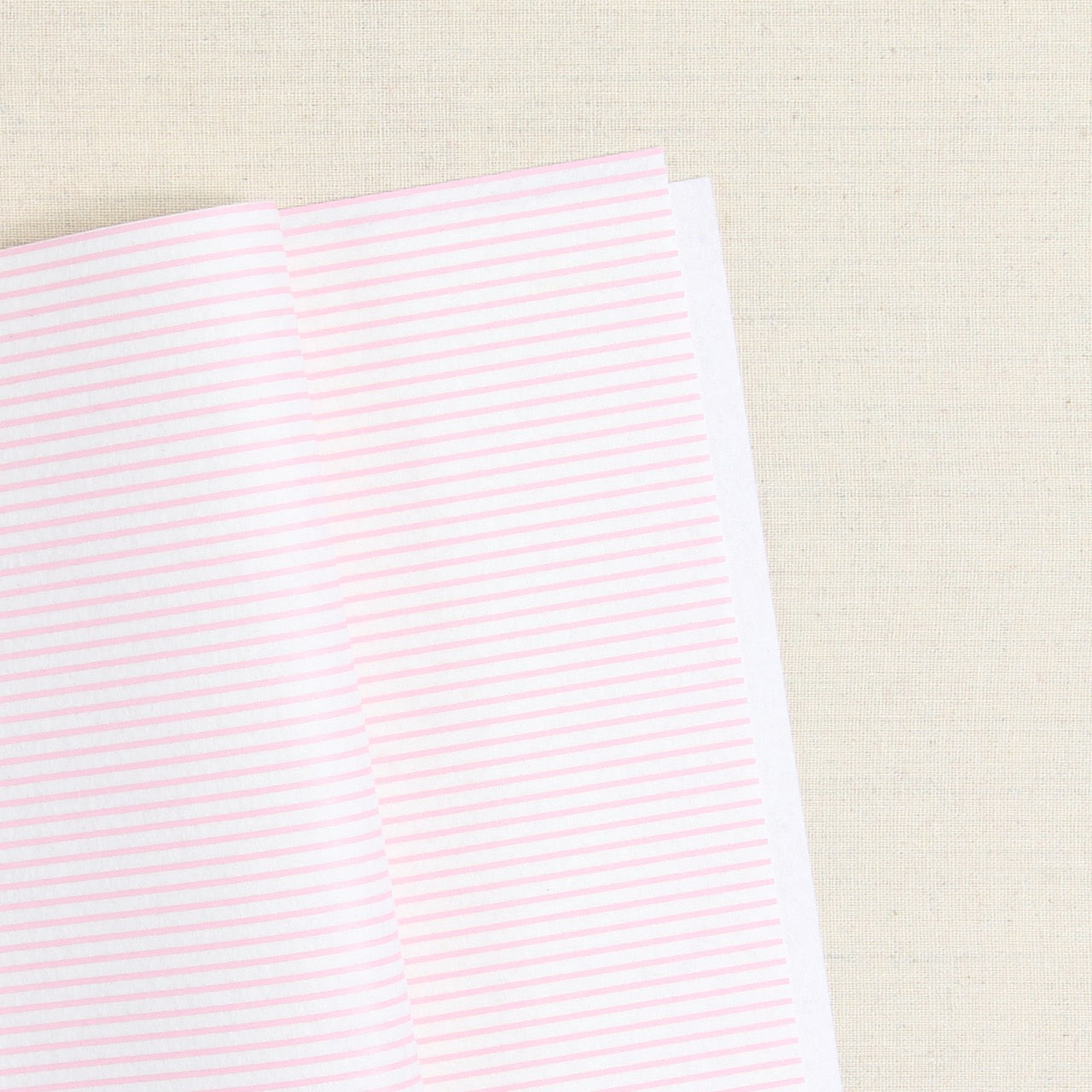 Classic Stripes Printed Felt, Pink on White