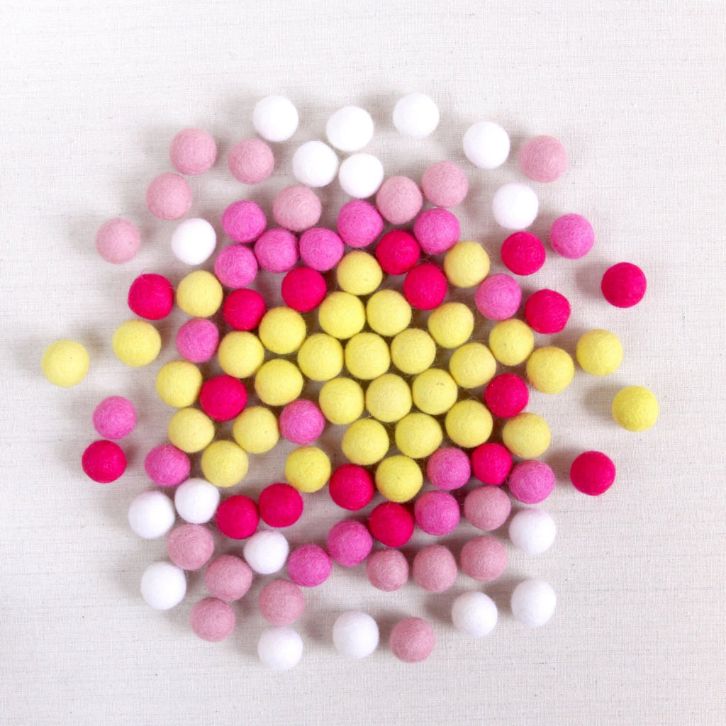 Pink Lemonade Felt Balls