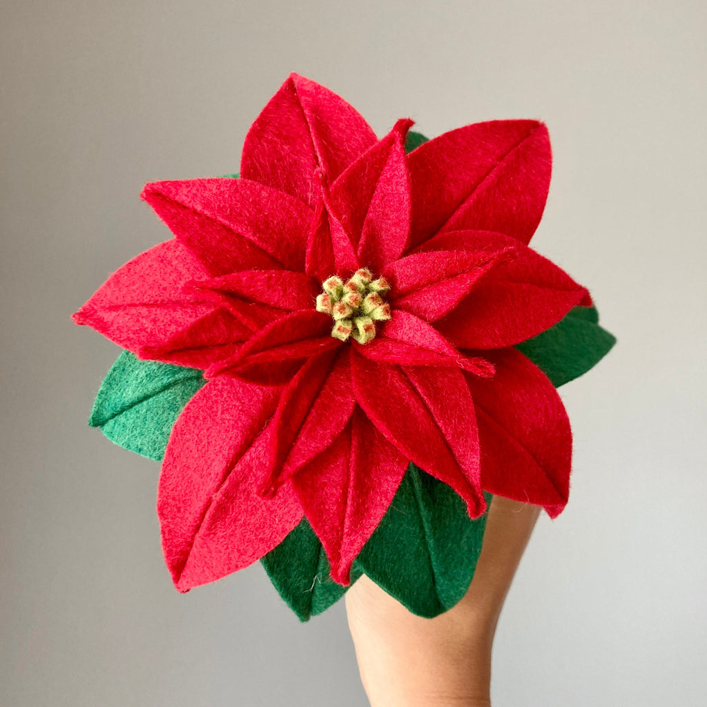 Classic Poinsettia, SVG +PDF Digital Download