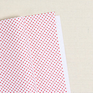 Polka Dot Felt, White with Red Dots