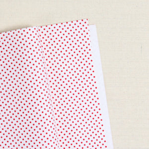 Polka Dot Felt, White with Red Dots