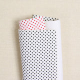 Polka Dot Felt, White with Red Dots