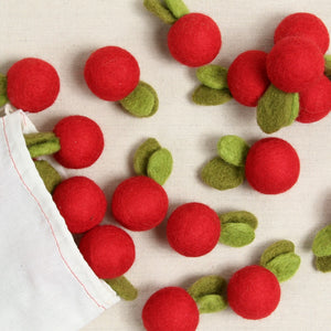 Red Berry, Felted Fruit