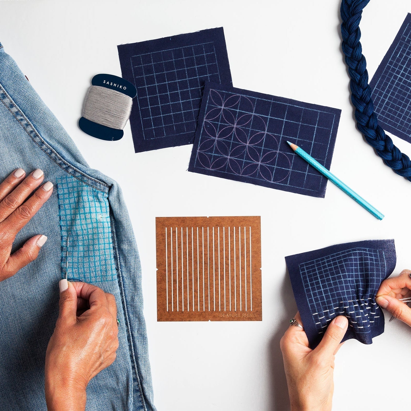 Sashiko Grid Stencil