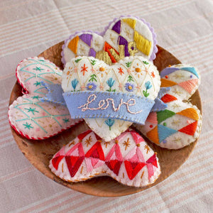 Embroidered Hearts by Sewyeah