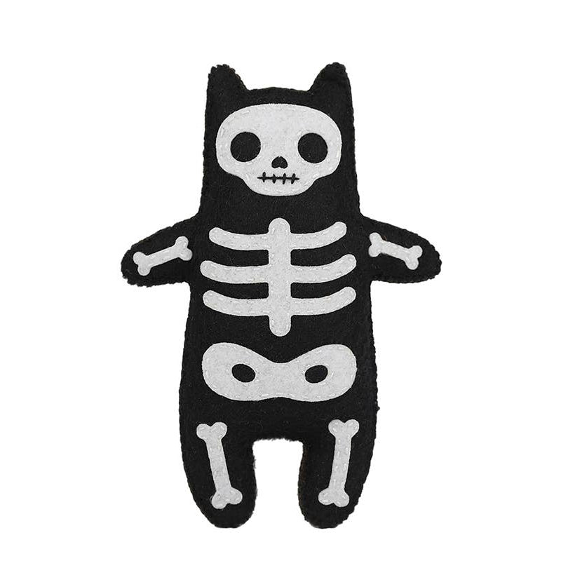 Skeleton Cat Felt Doll Kit