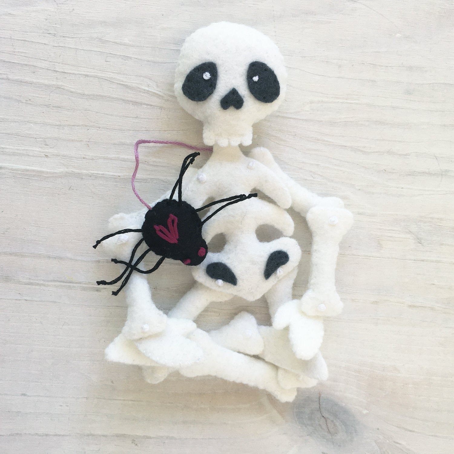 Skelly and Spidey felt pattern