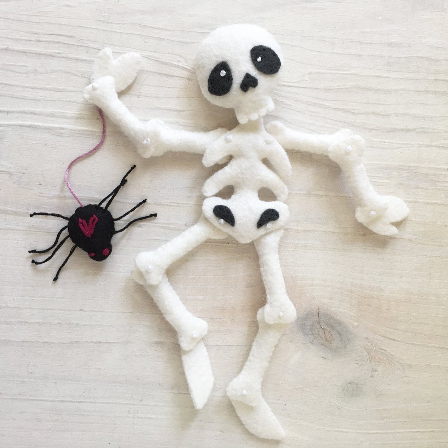 Skelly and Spidey felt pattern