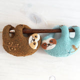 Finger Sloth Felt Pattern