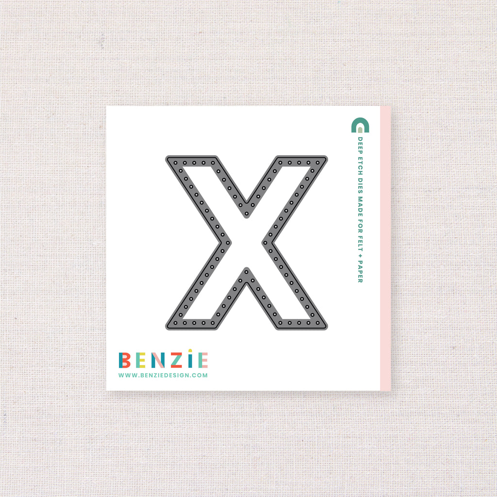 Stitchable Alphabet X, Deep Etch Die