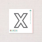 Stitchable Alphabet X, Deep Etch Die