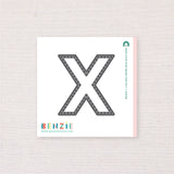 Stitchable Alphabet X, Deep Etch Die