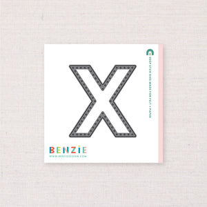 Stitchable Alphabet X, Deep Etch Die