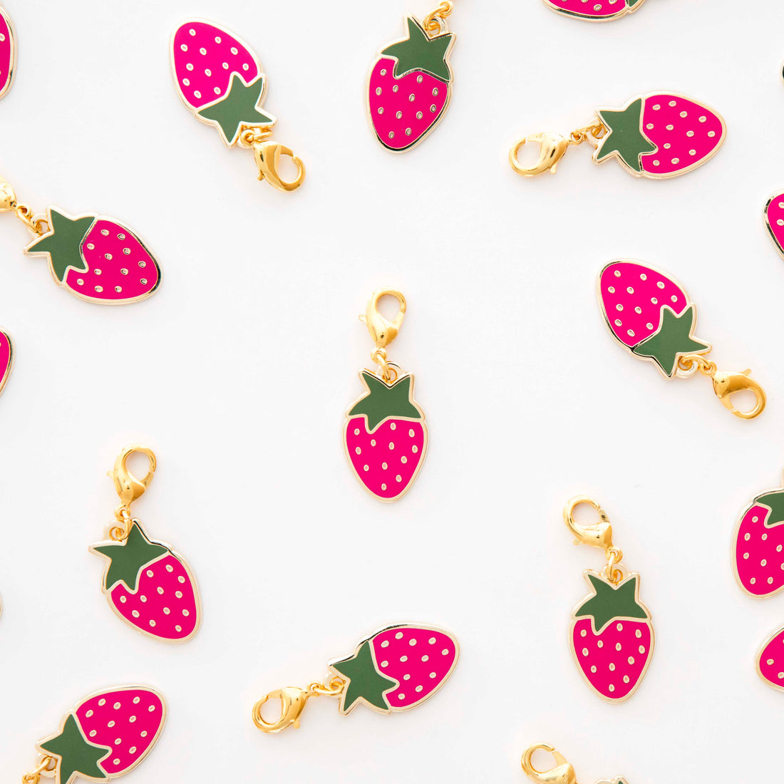 Strawberry, Zipper Charm