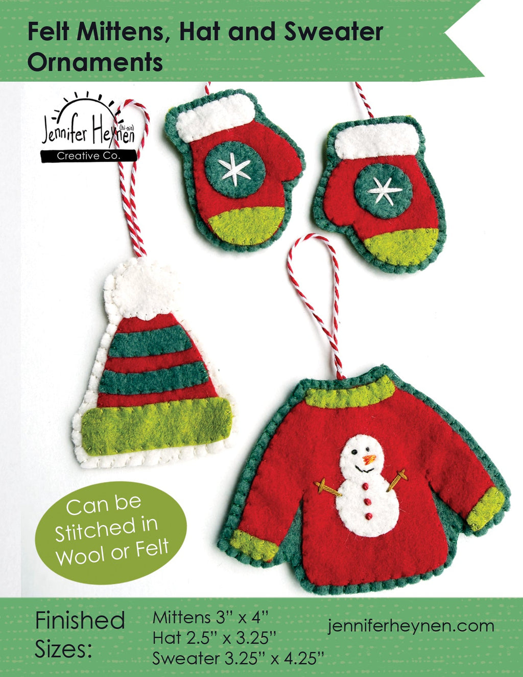 Felt Mittens, Hat, and Sweater Pattern