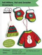 Felt Mittens, Hat, and Sweater Pattern