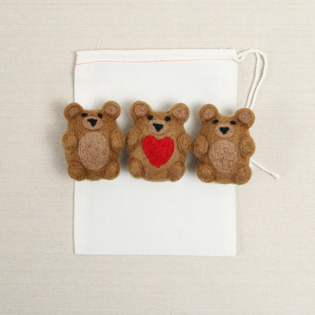 Felt Bear, Red Heart