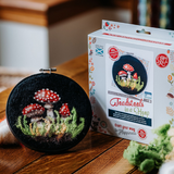 Toadstools in a Hoop, Needle Felting Kit