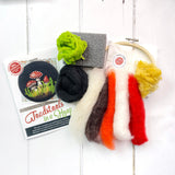 Toadstools in a Hoop, Needle Felting Kit