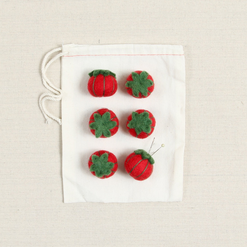 Tomato Pin Cushion, Felted Shapes