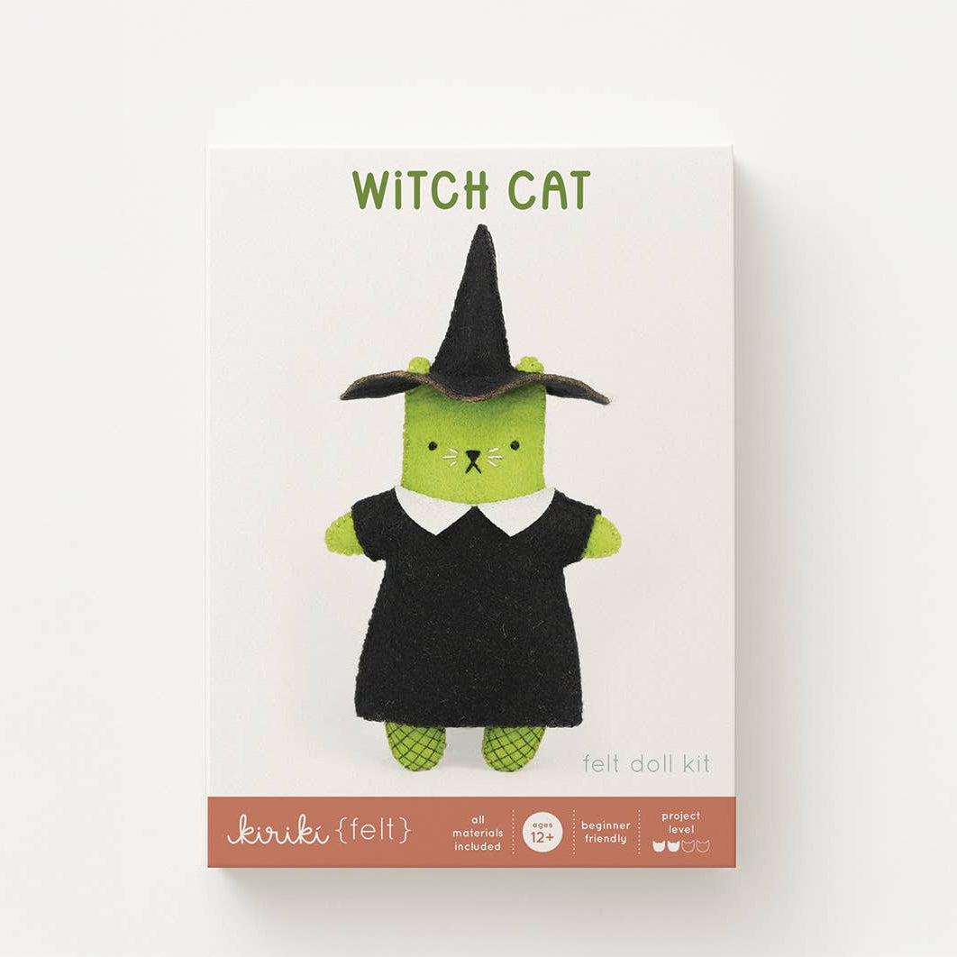 Witch Cat Felt Doll Kit
