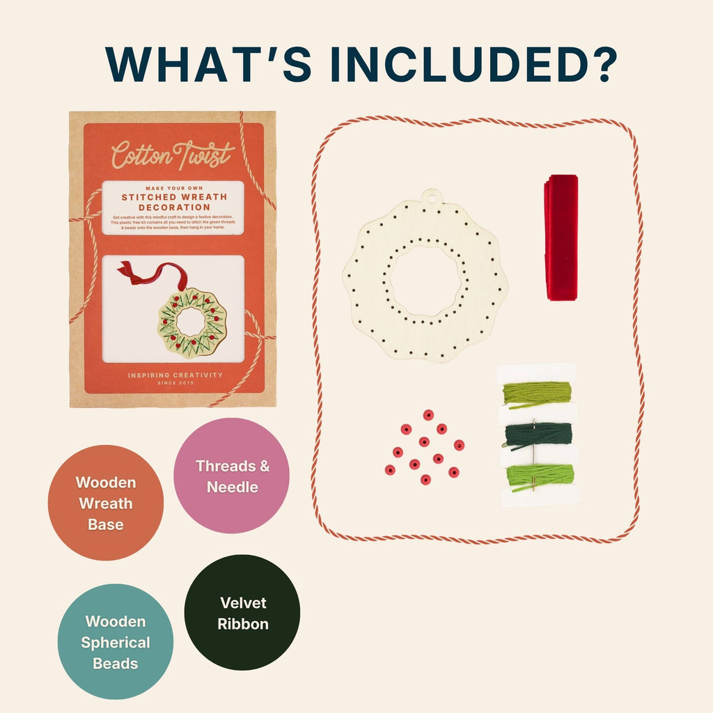 Make Your Own Stitched Wreath Decoration