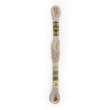 brown embroidery floss, gray embroidery floss, DMC 06