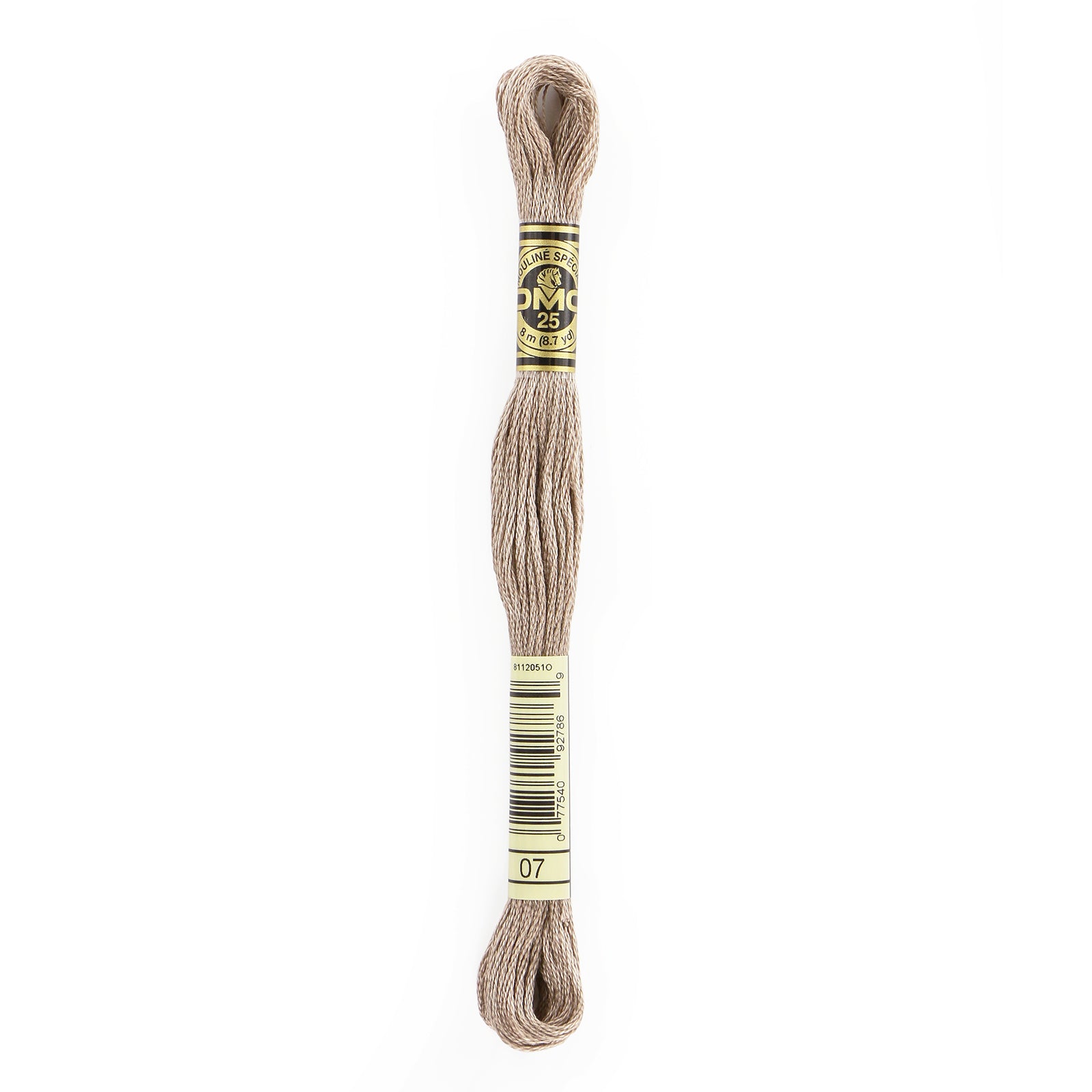 brown embroidery floss, gray embroidery floss, DMC 07