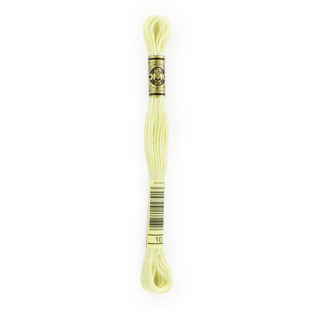 yellow embroidery floss, DMC 10