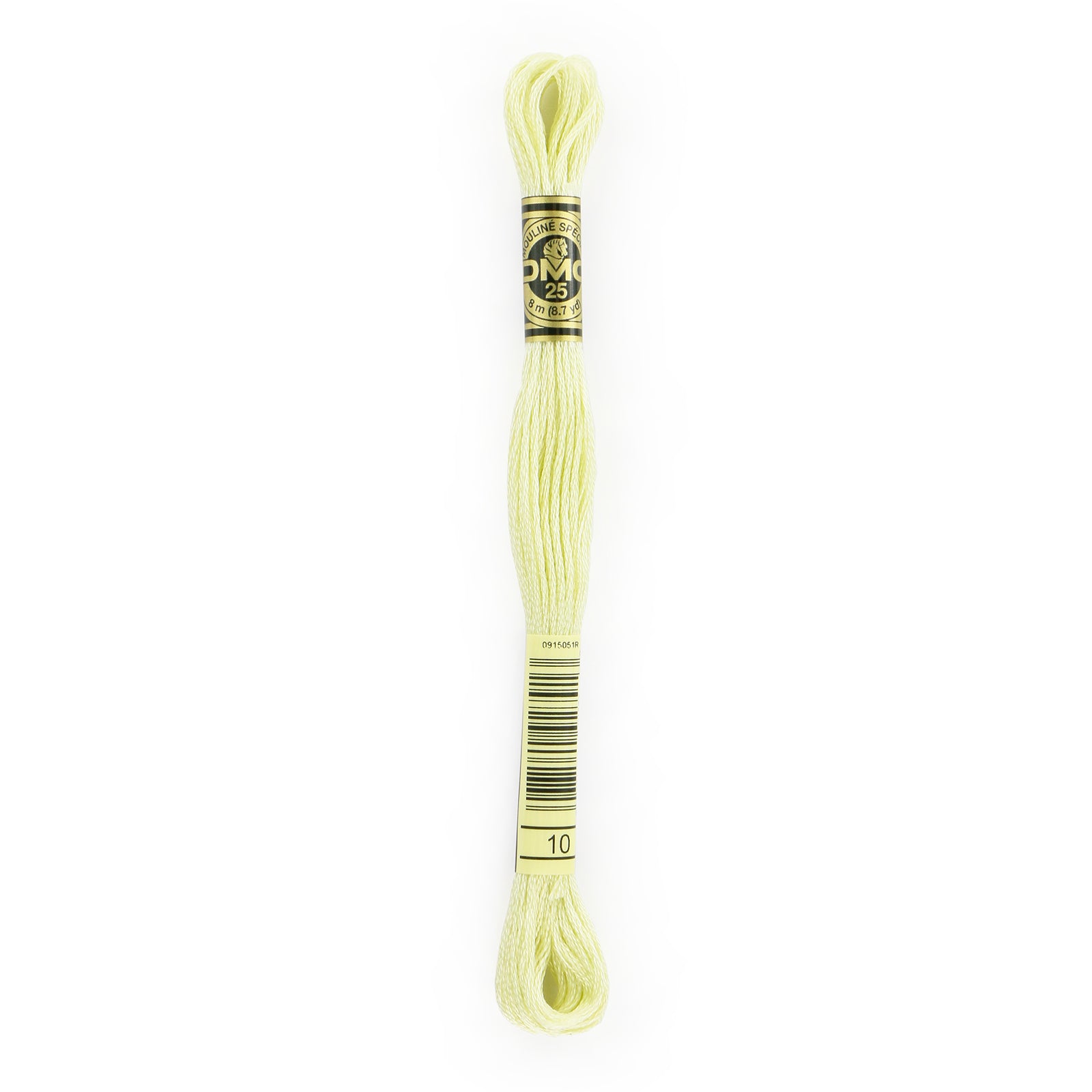 yellow embroidery floss, DMC 10