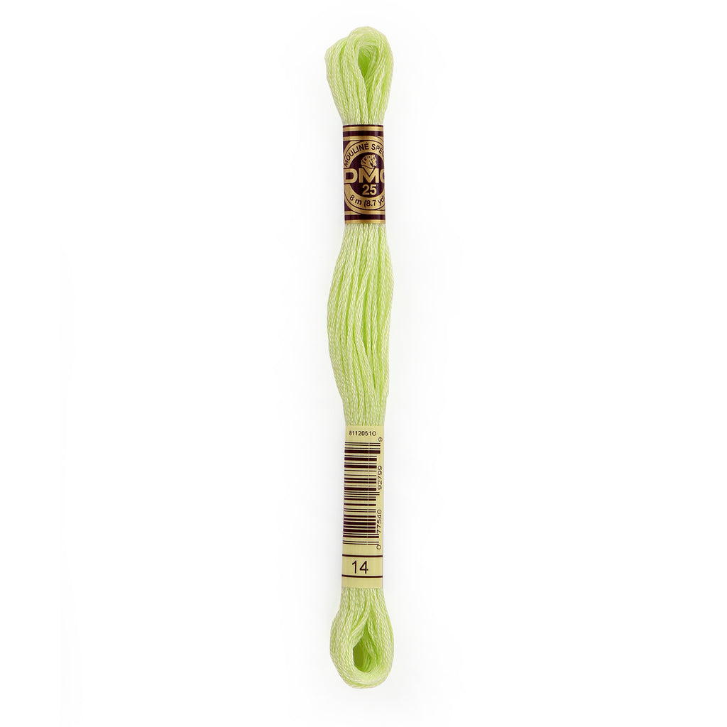 green embroidery floss, DMC 14