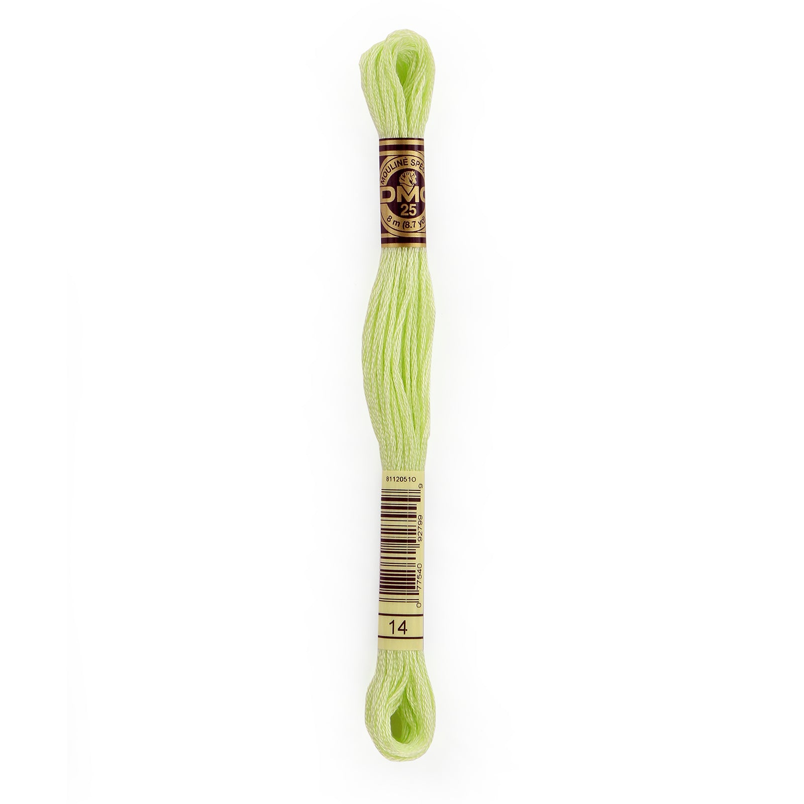 green embroidery floss, DMC 14
