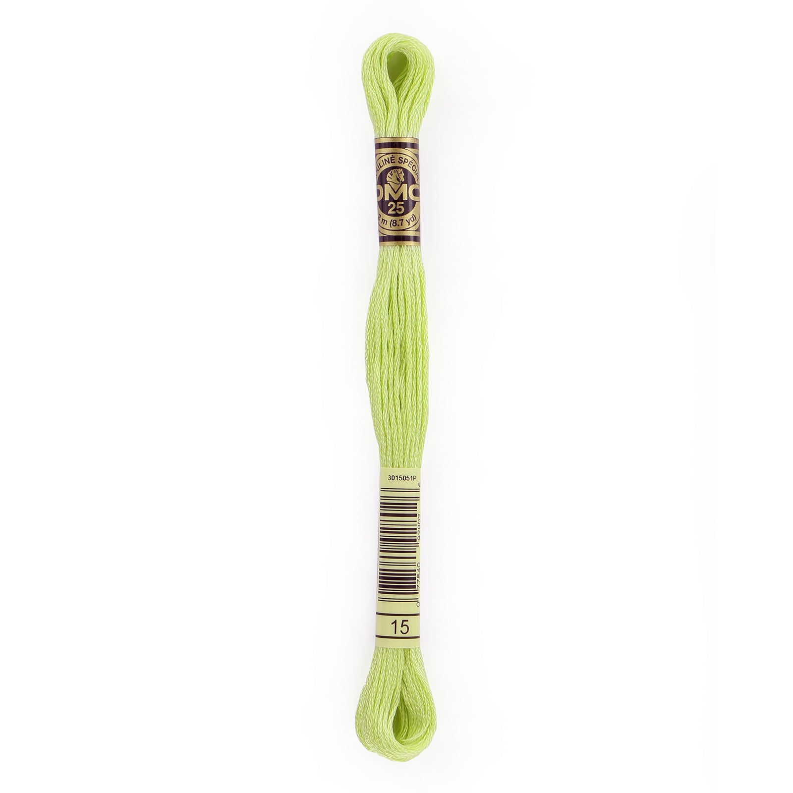 green embroidery floss, DMC 15