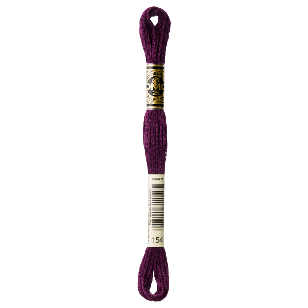 purple embroidery floss, DMC 154