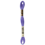 purple embroidery floss, DMC 155