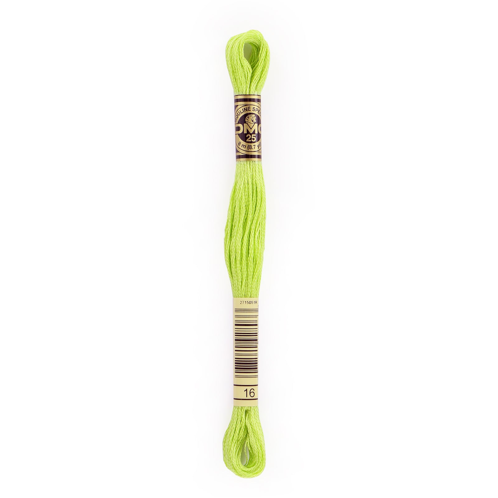 green embroidery floss, DMC 16