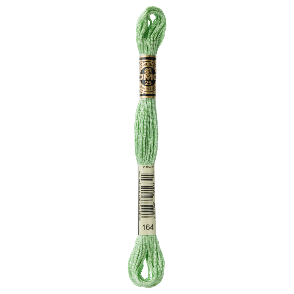 green embroidery floss, DMC 164
