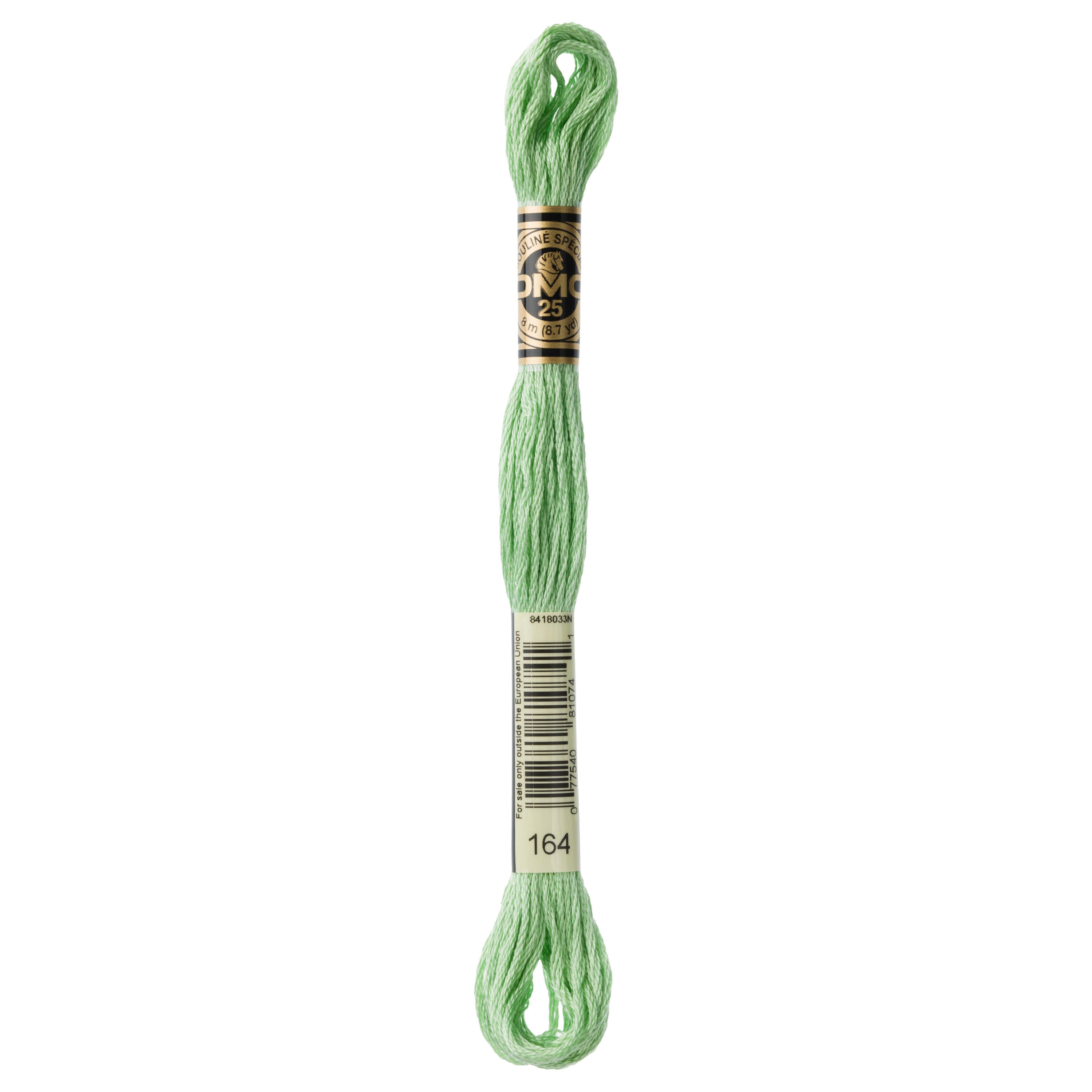 green embroidery floss, DMC 164
