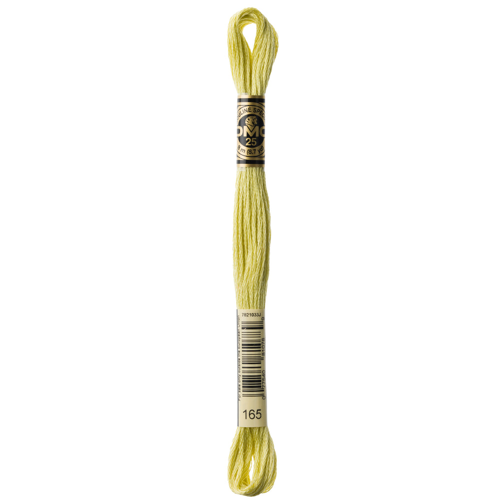 green embroidery floss, DMC 165