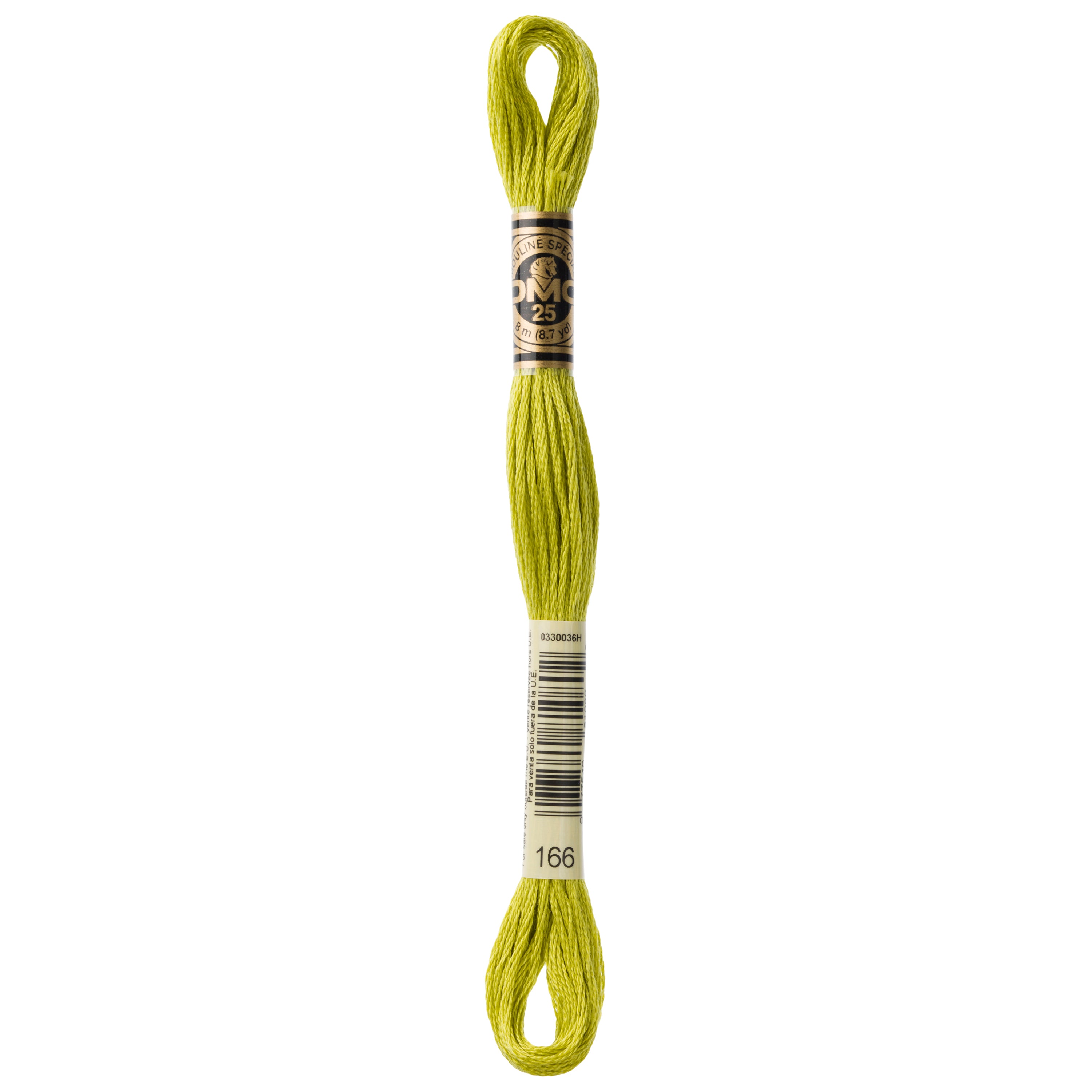 green embroidery floss, DMC 166