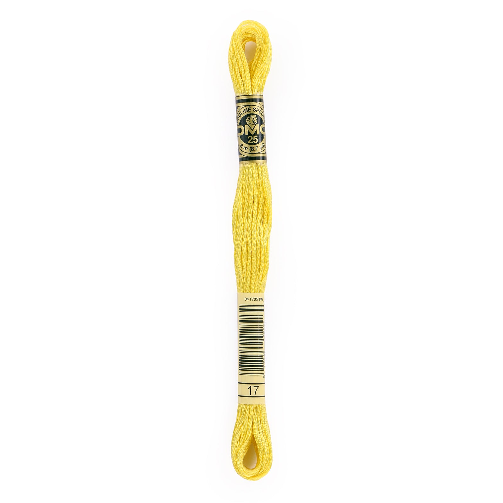 yellow embroidery floss, DMC 17
