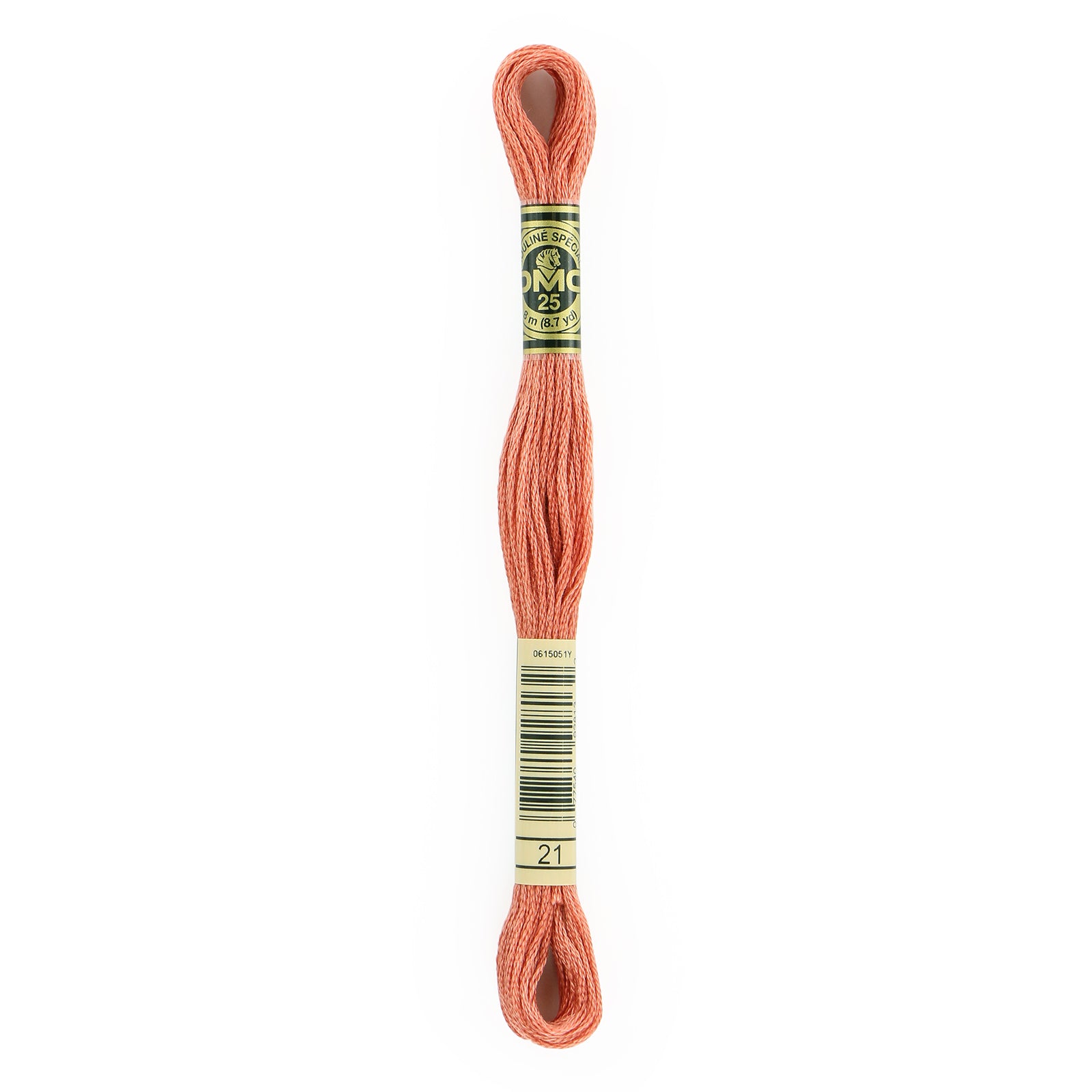 orange embroidery floss, DMC 21