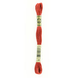 red embroidery floss, DMC 22