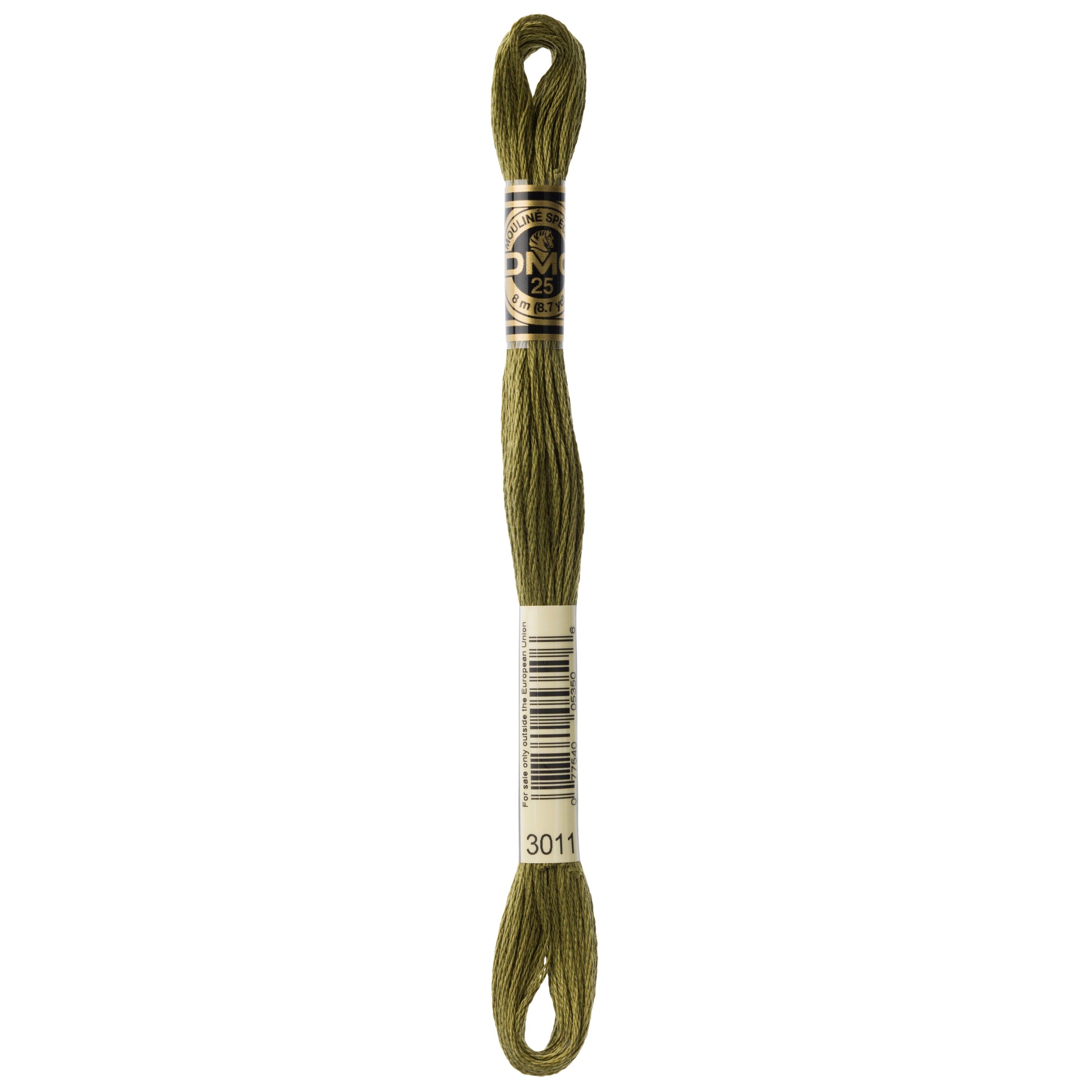 green embroidery floss, DMC 3011